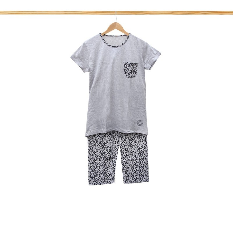 PIGIAMA DONNA PINOCC HIETTO G.G COT.CORTO ANIMALIER G.MEL M