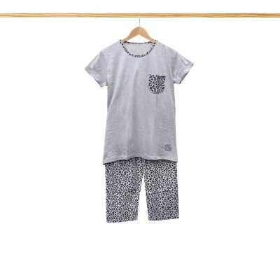PIGIAMA DONNA PINOCC HIETTO G.G COT.CORTO ANIMALIER G.MEL M