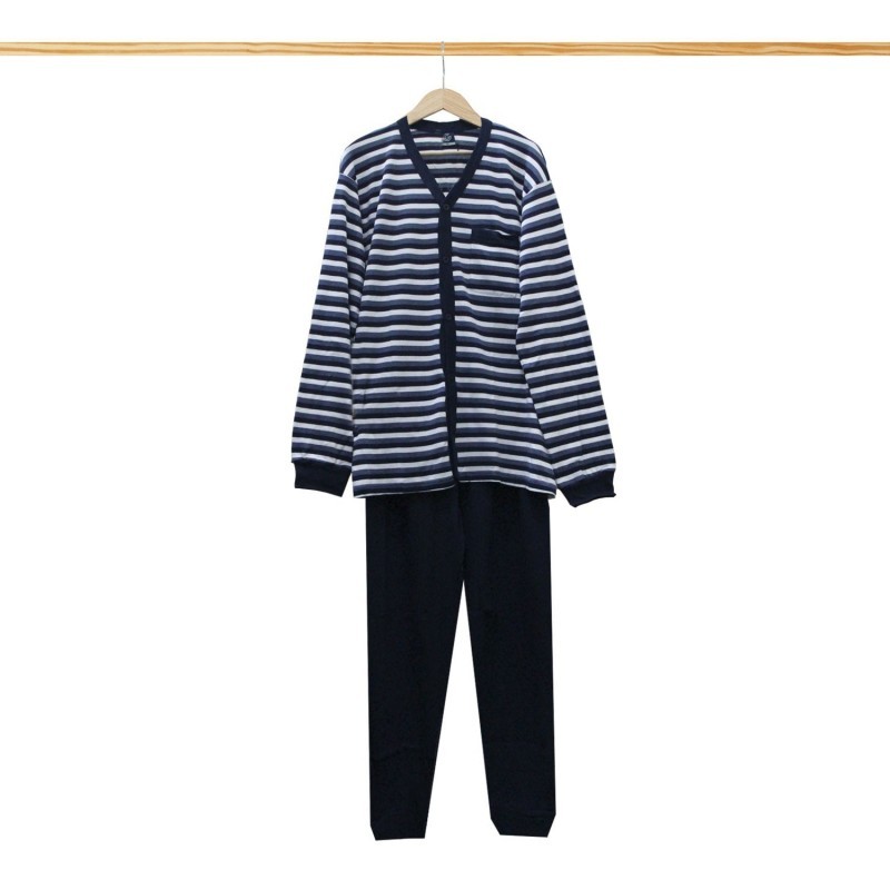 PIGIAMA LUNGO CALDO COTONE UOMO GABRIELLA GUCCI OVERSIZE TG 56