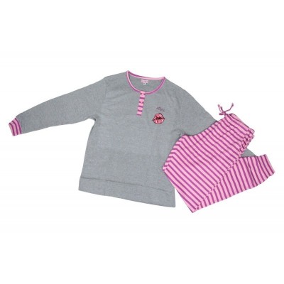 PIGIAMA LUNGO CALDO COTONE DONNA HD M
