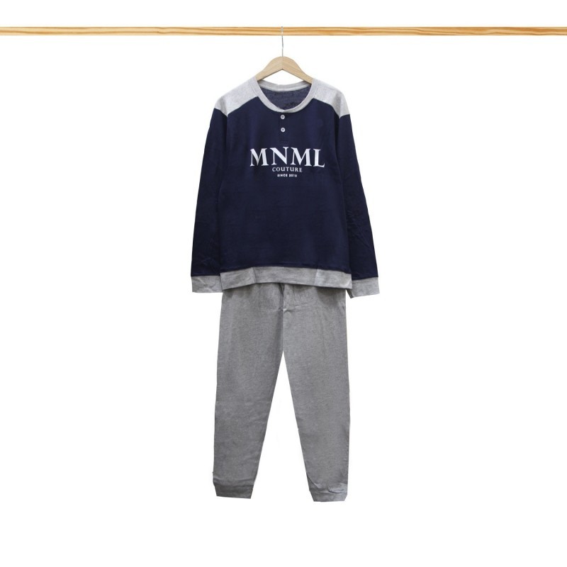 PIGIAMA LUNGO COTONE UOMO MINIMAL L