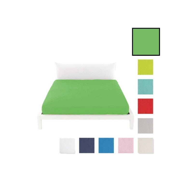 LENZUOLO SOTTO C/ANG OLI M.MARZOTTO TINTA UNITA 1P-VERDE MELA