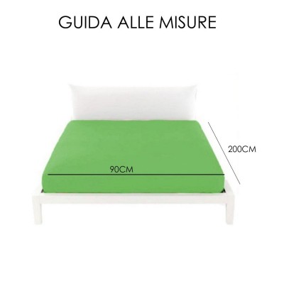 LENZUOLO SOTTO C/ANG OLI M.MARZOTTO TINTA UNITA 1P-VERDE MELA
