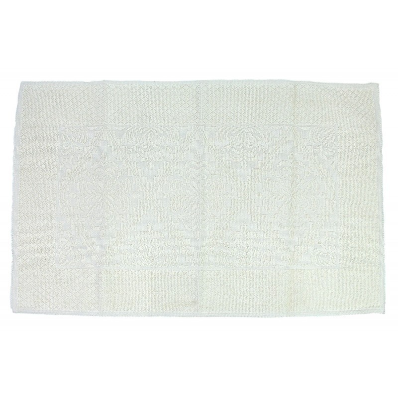 TAPPETO BAGNO SARDO SMERALDO 75X120 CM PANNA