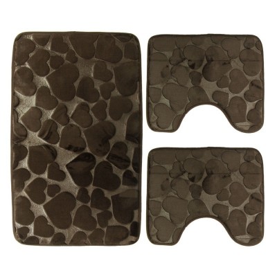 TAPPETO BAGNO TRIS A NCA HOME MEMORY ANTSC. VAR3 MARRONE S.