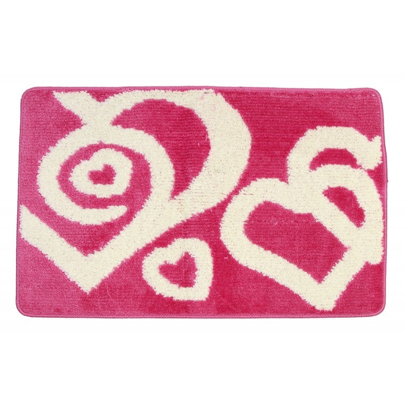 TAPPETO BAGNO ANTISC IVOLO BRECCIA 50X80CM ART.LOVE ROSA