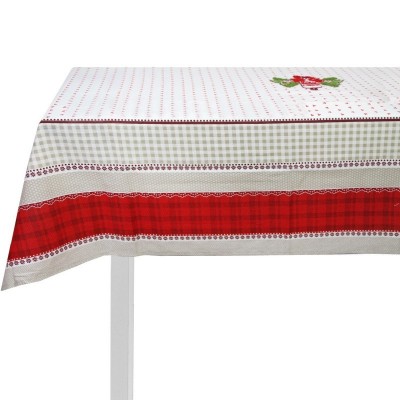 TOVAGLIA NATAL VINGI  RICAMATA X6 ART PATRIZIA BEIGE 140x180
