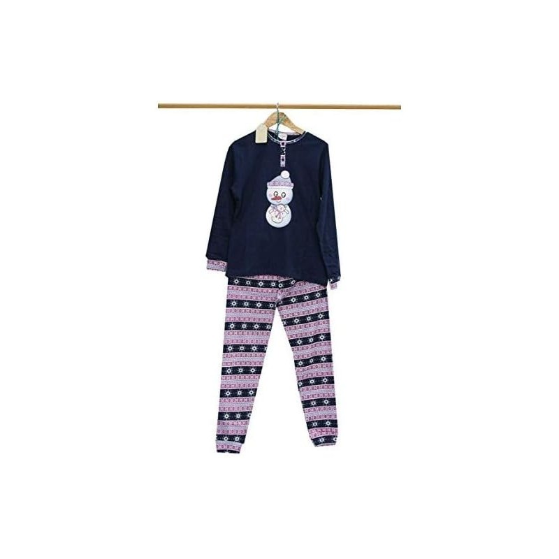 PIGIAMA LUNGO CALDO COTONE DONNA HD M