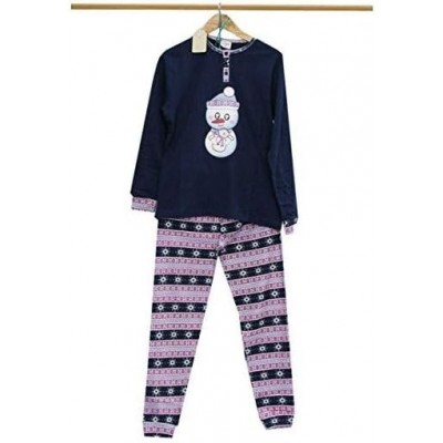 PIGIAMA LUNGO CALDO COTONE DONNA HD M