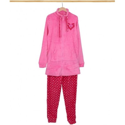 PIGIAMA LUNGO PILE DONNA HD XL