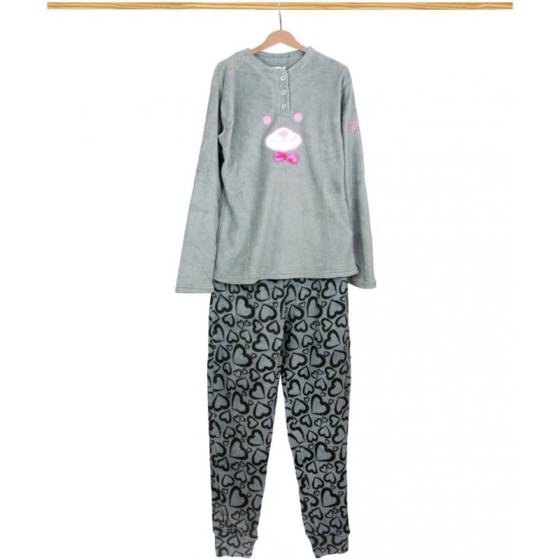 PIGIAMA LUNGO PILE DONNA HD L
