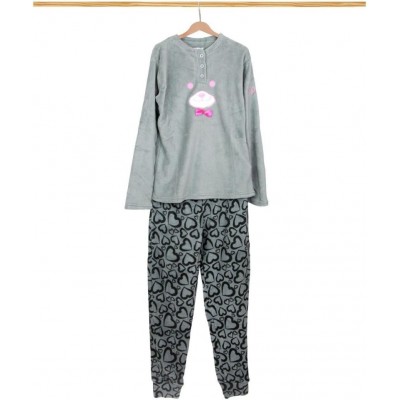 PIGIAMA LUNGO PILE DONNA HD L