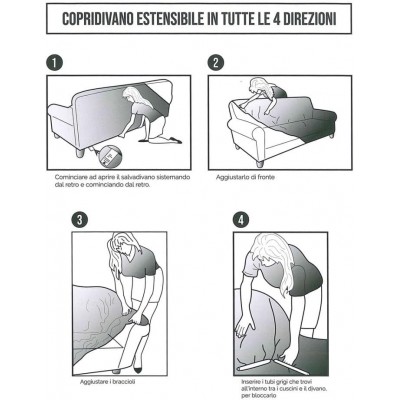 COPRIDIVANO ELASTICIZZATO LOVETESSILE PER DIVANO 3 POSTI