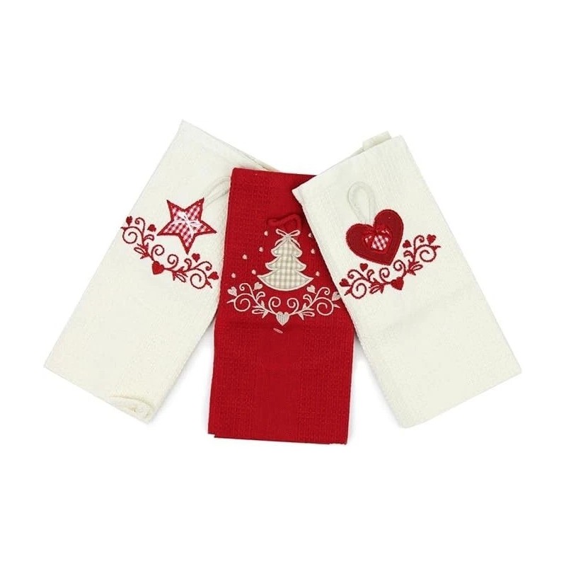 TRIS STROFINACCI NATALE NATALIZI SPUGNA PREZIOSA HOME