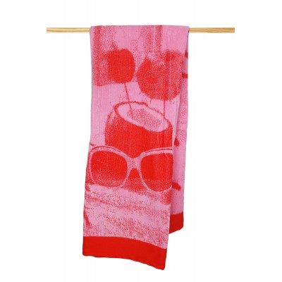 TELO MARE SPUGNA LIABEL ART. COCCO 90x170CM ROSSO/ROSA