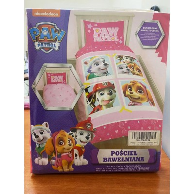 SACCO COPRIPIUMINO CON 1 FEDERA PAW PATROL PER LETTO SINGOLO BAMBINA