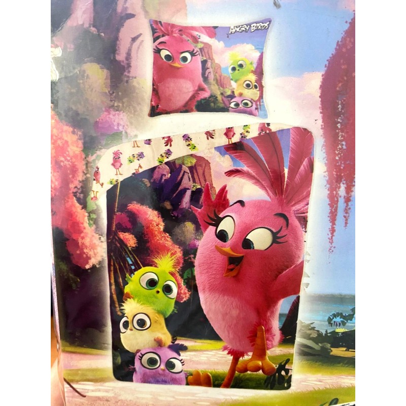SACCO COPRIPIUMINO CON 1 FEDERA ANGRY BIRDS PER LETTO SINGOLO