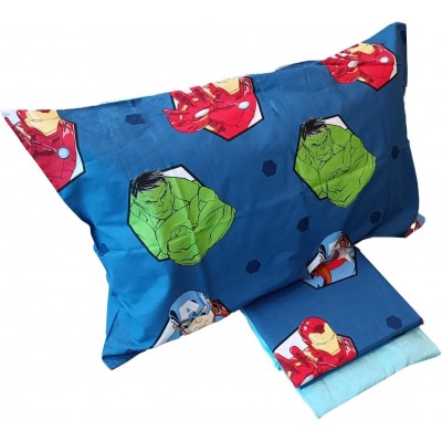 COMPLETO LETTO BAMBINO IN COTONE AVENGERS PER LETTO SINGOLO